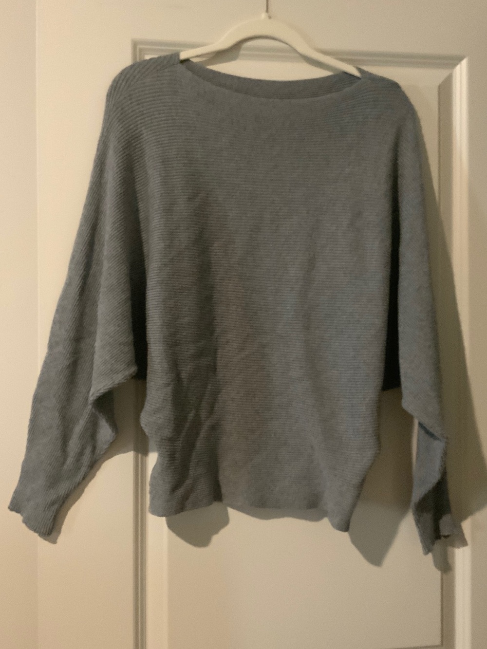 Light Blue Women's Ribbed Boatneck Sweater